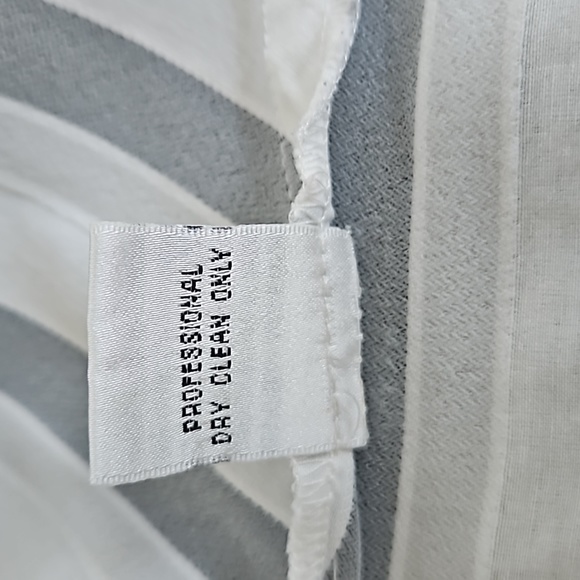 Black, white, silver, stripe blouse - Picture 7 of 8